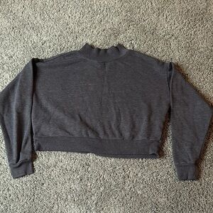 Dark Gray Cropped Sweatshirt